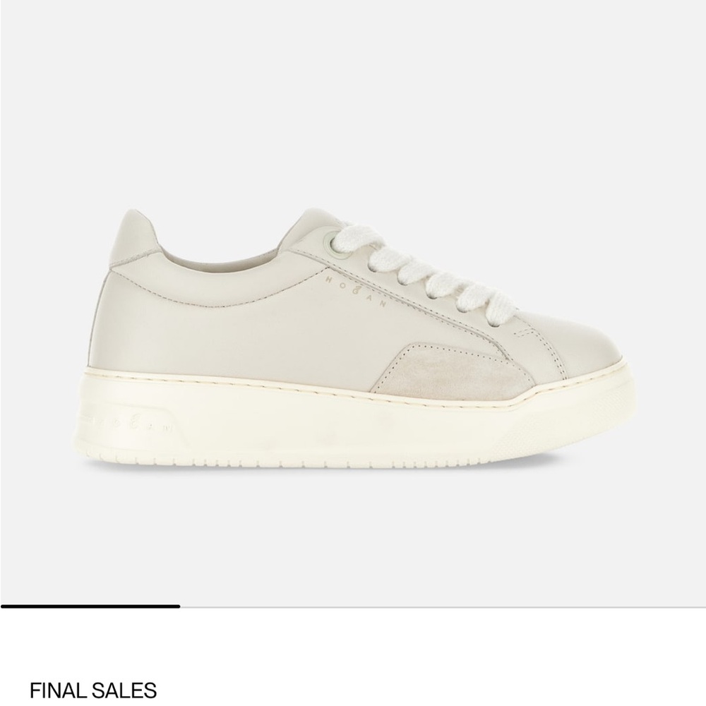 Hogan Cream Platform Shoes with Clean Silhouettes